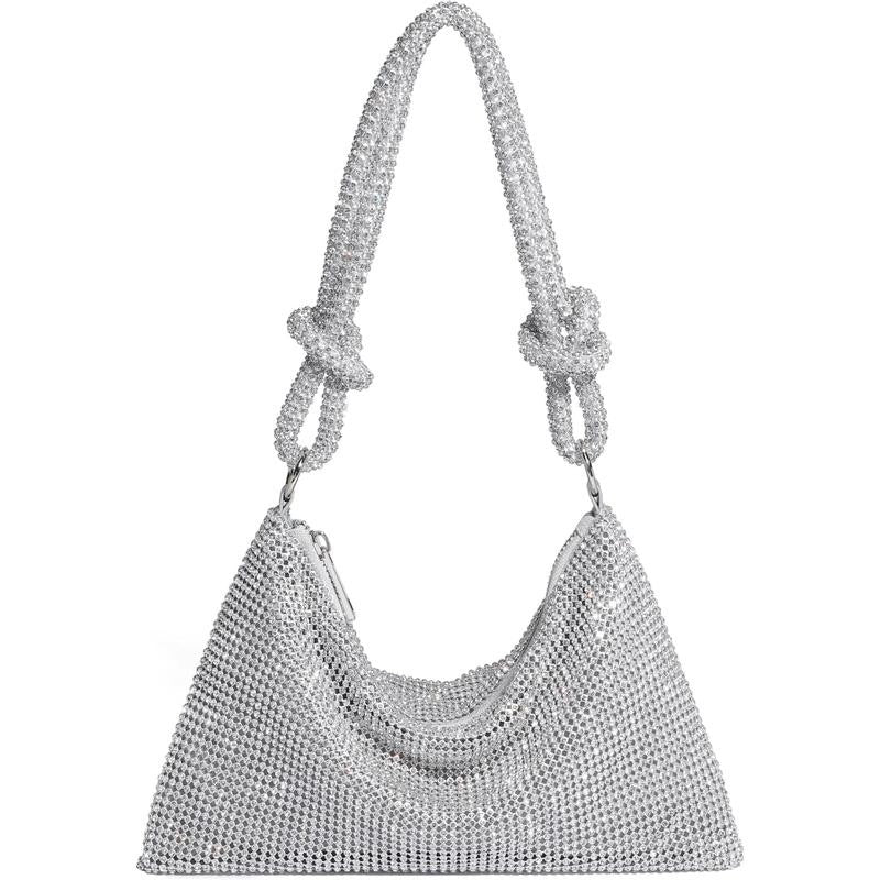 Elegant Rhinestone Hobo Bag