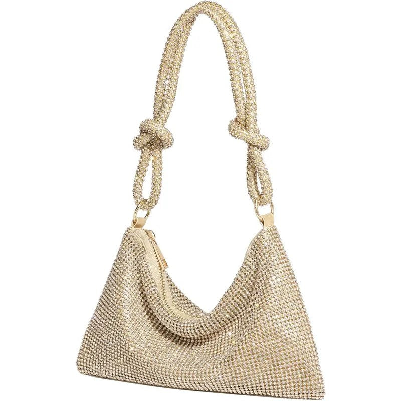 Elegant Rhinestone Hobo Bag