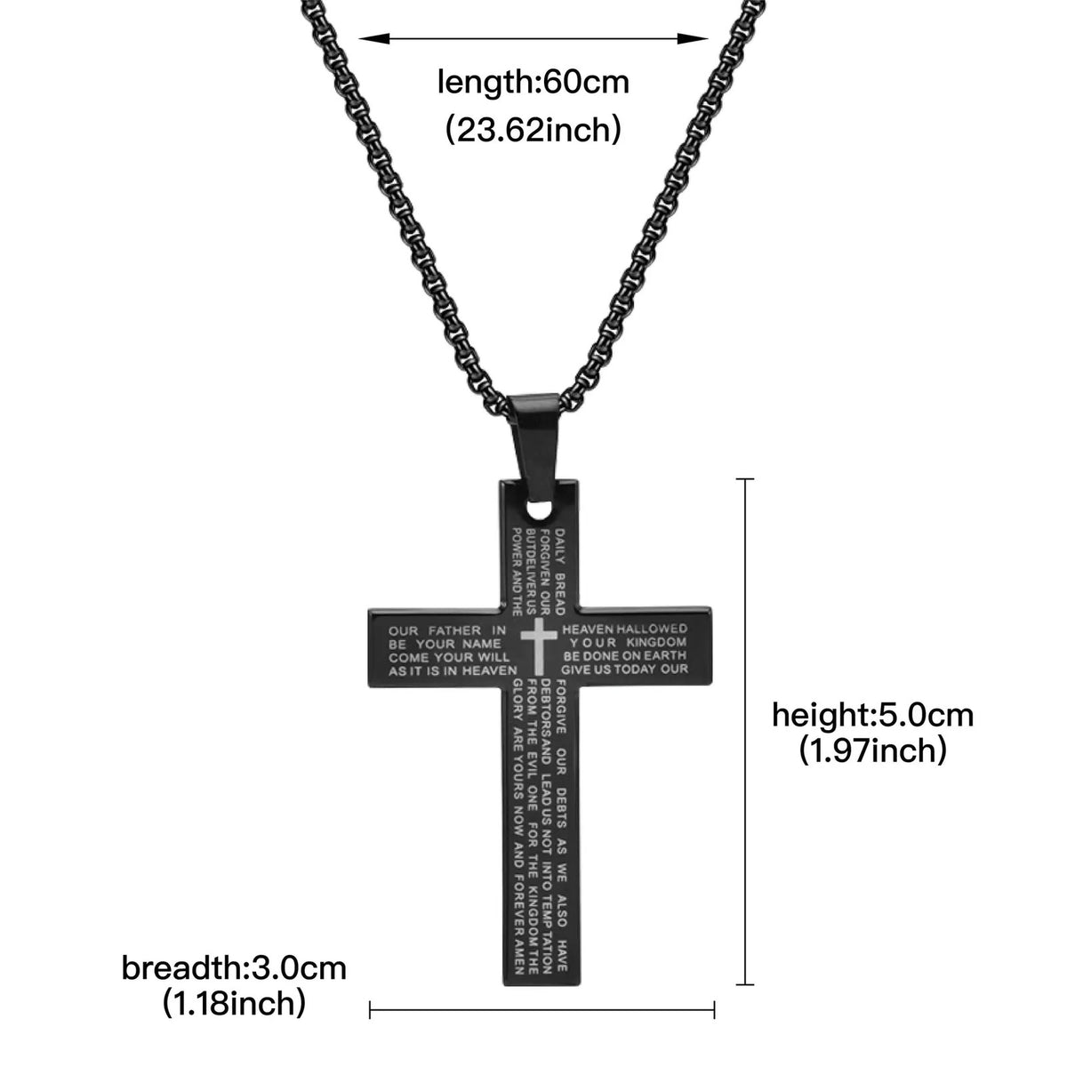 Engraved Cross Necklace