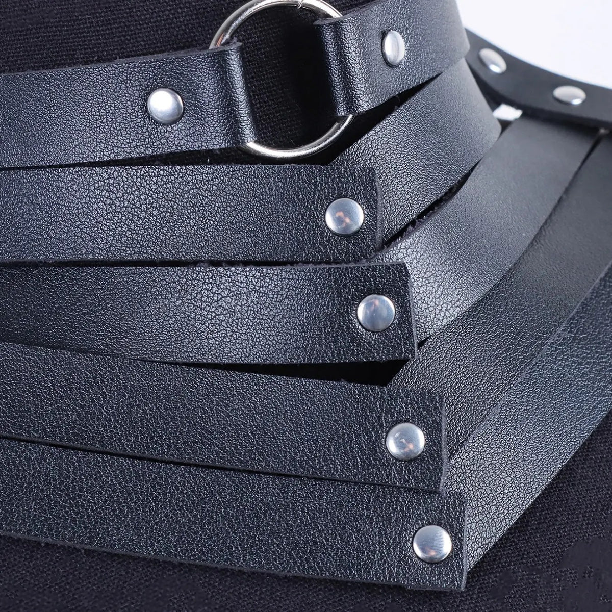 Retro Geometric Layered Choker