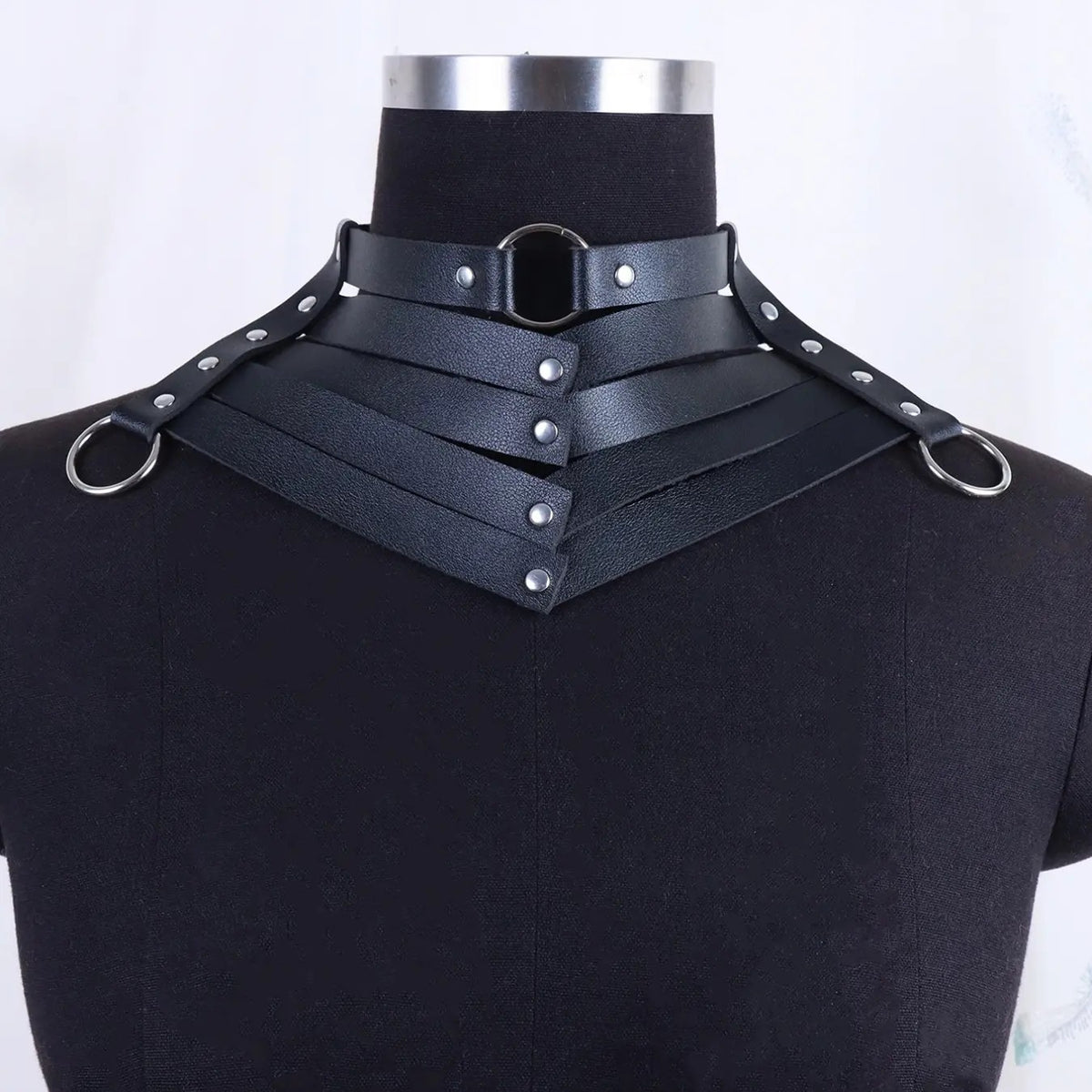 Retro Geometric Layered Choker