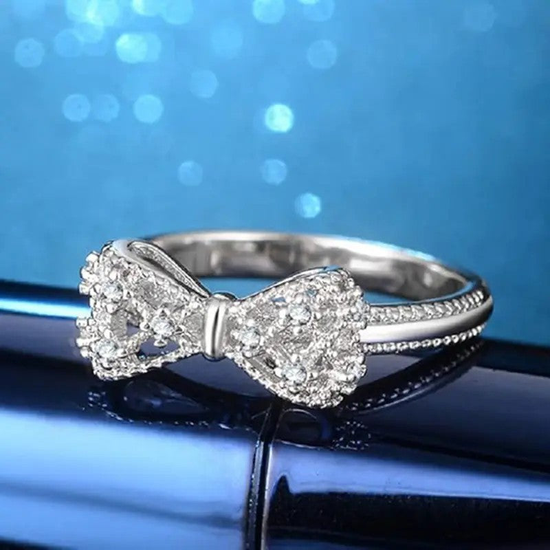 Cute Bow Halo Ring