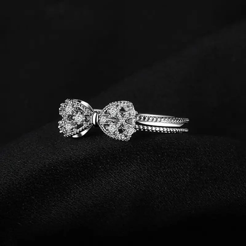 Cute Bow Halo Ring