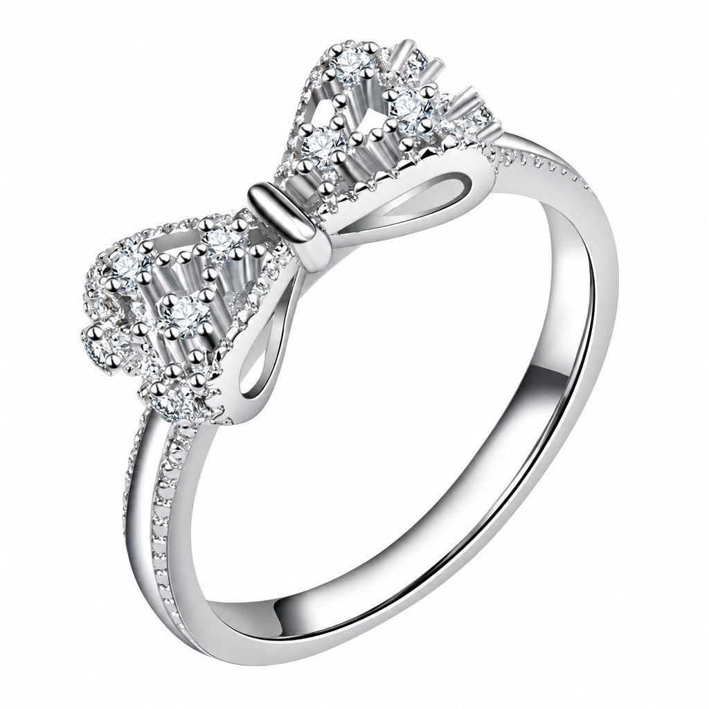Cute Bow Halo Ring