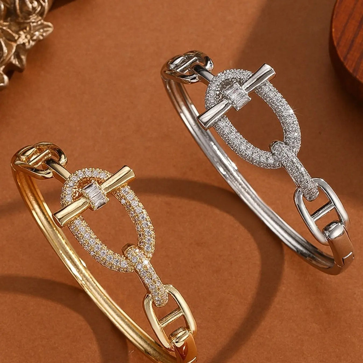 18k Geometric Link Bracelet