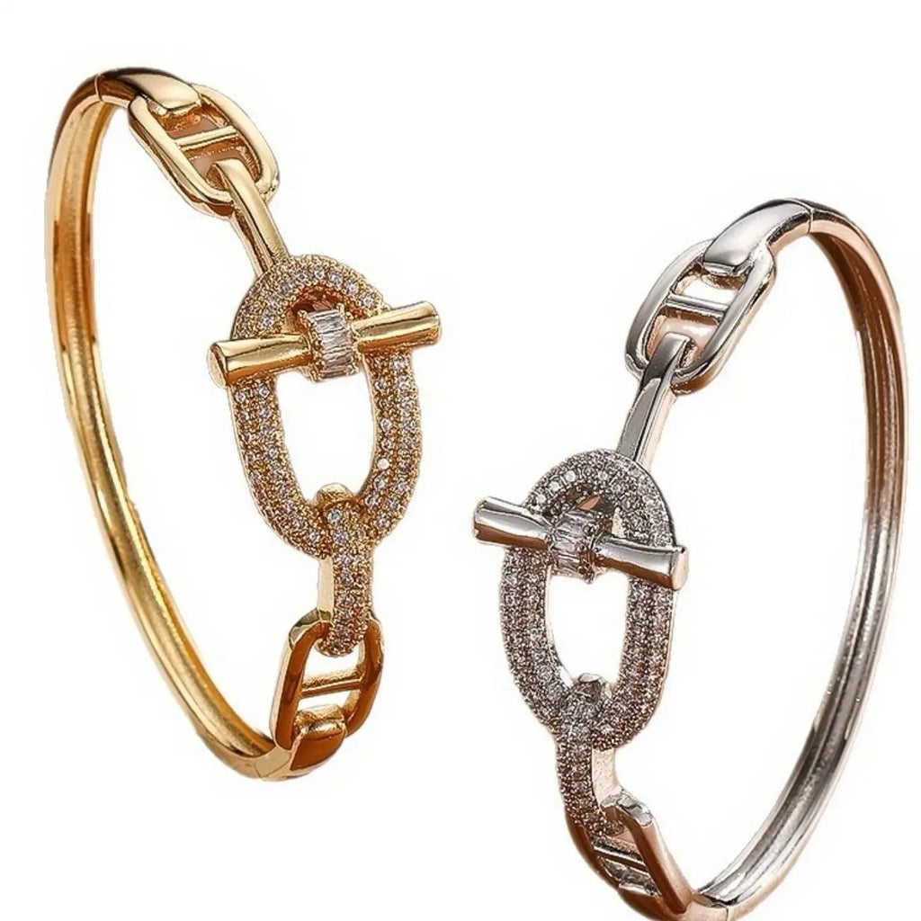 18k Geometric Link Bracelet
