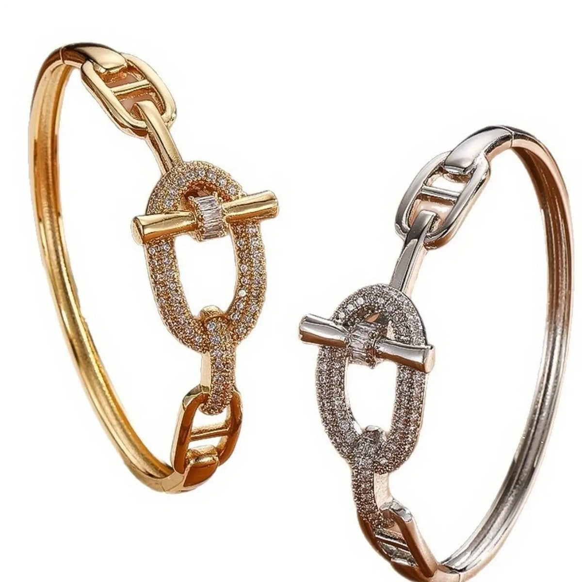 18k Geometric Link Bracelet