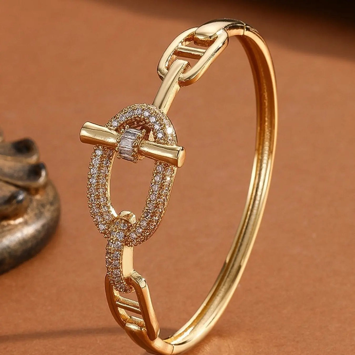 18k Geometric Link Bracelet