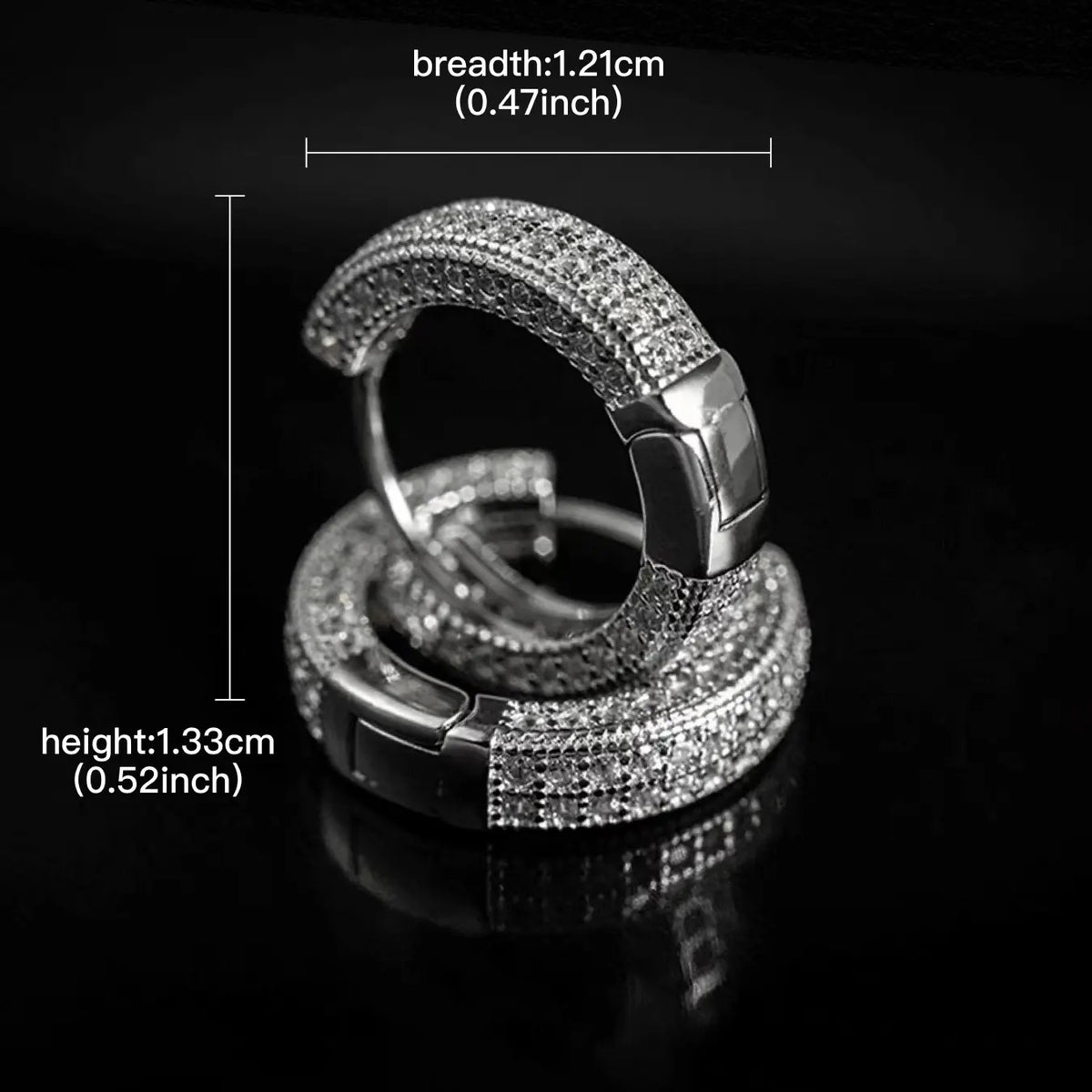 Elegant Pave Hoop Earrings