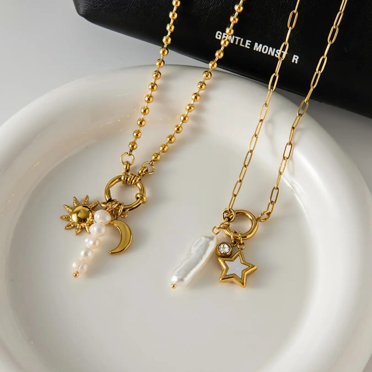 18k Celestial Charm Necklace Set