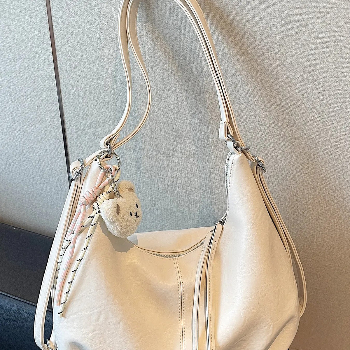 Polished Dark Brown Hobo Bag
