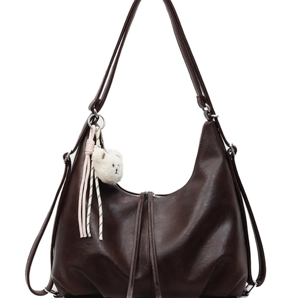 Polished Dark Brown Hobo Bag