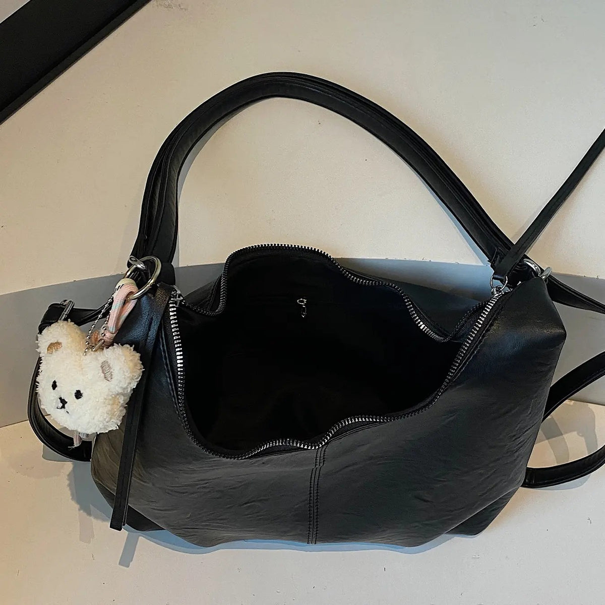 Polished Dark Brown Hobo Bag