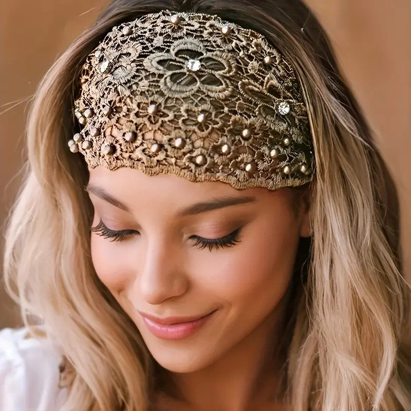 Vintage Floral Lace Headband