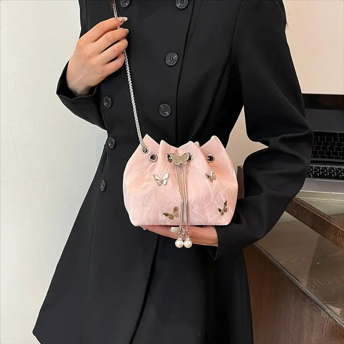 Elegant Butterfly Bucket Bag