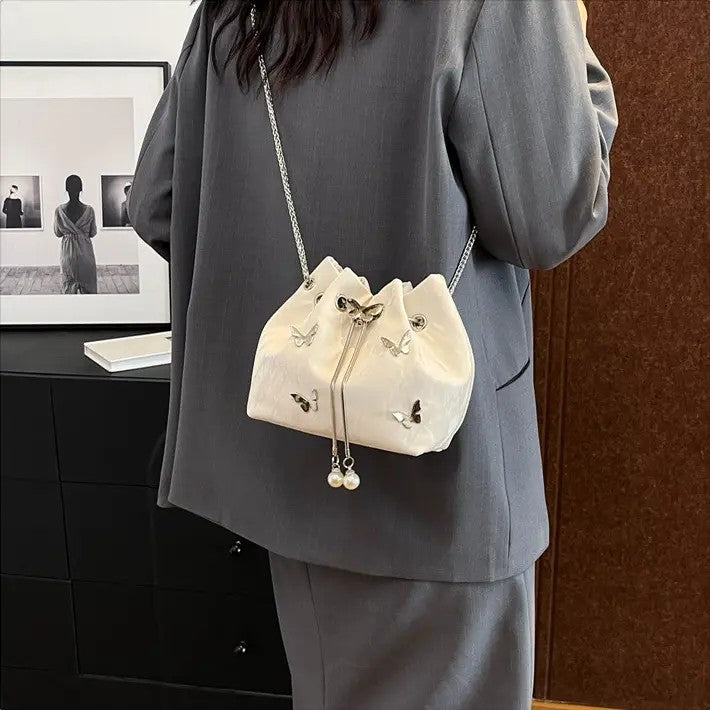 Elegant Butterfly Bucket Bag