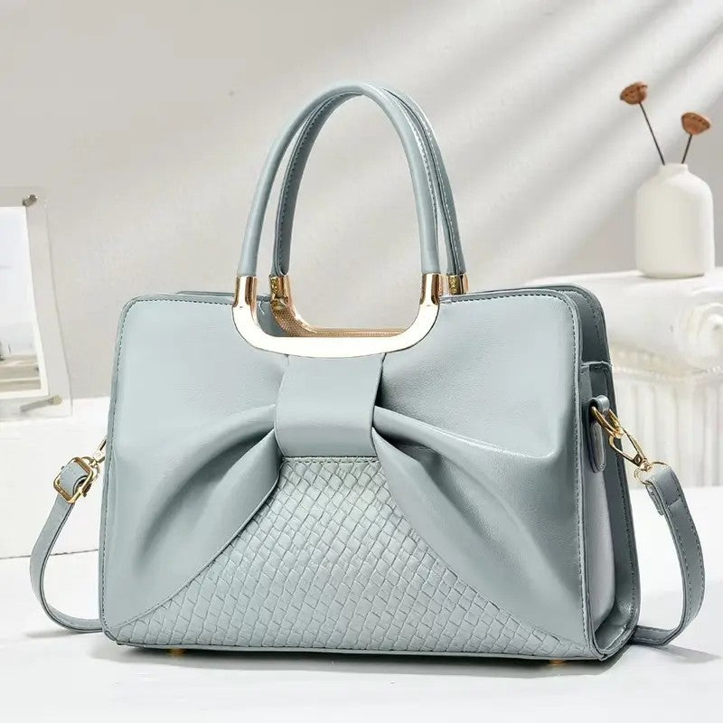 Elegant Croc Bow Satchel