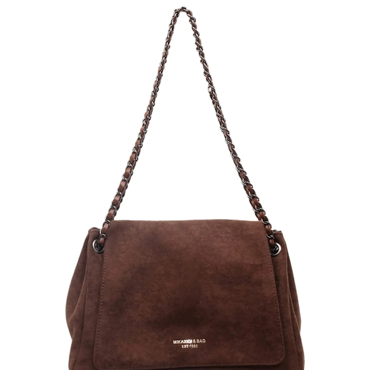Elegant Suede Chain Shoulder Bag