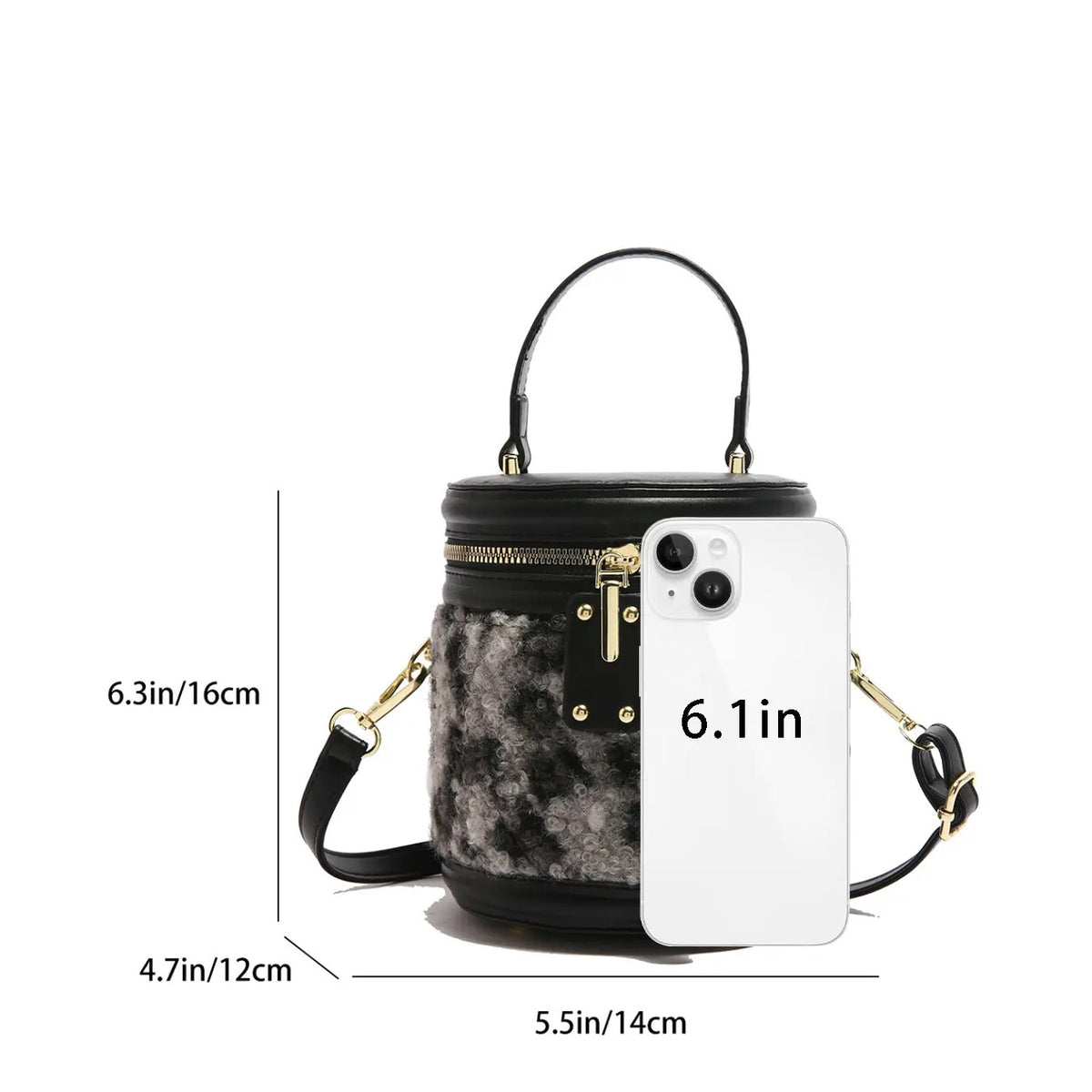Leopard Print Cylinder Bag
