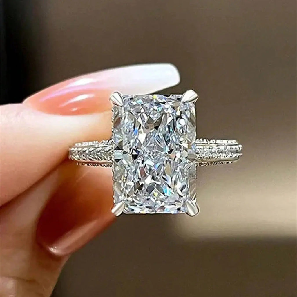 Emerald Cut Crystal Ring