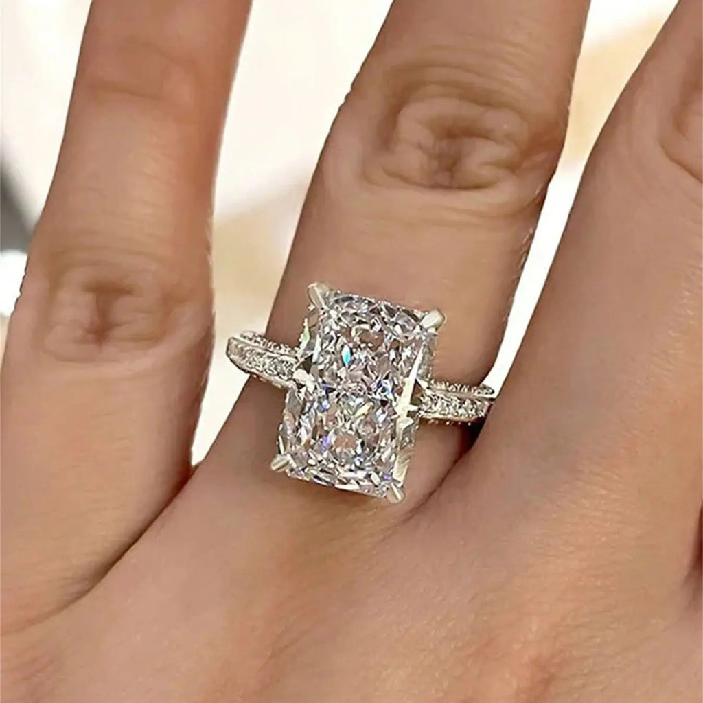 Emerald Cut Crystal Ring