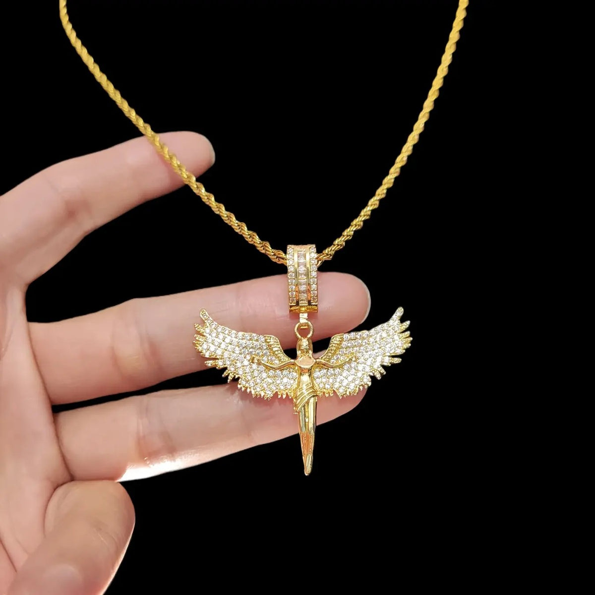 18k Angel Wings Necklace