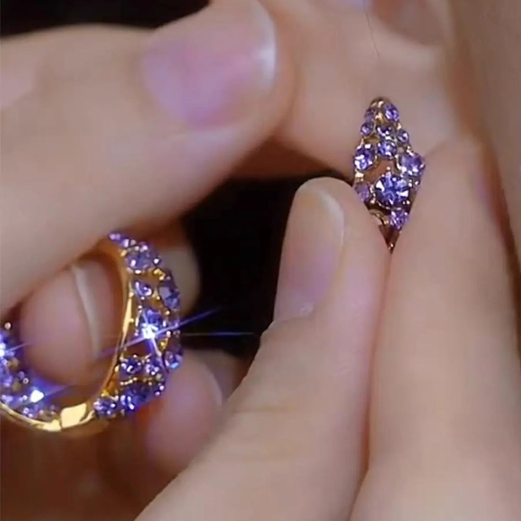Elegant Crystal Hoop Earrings