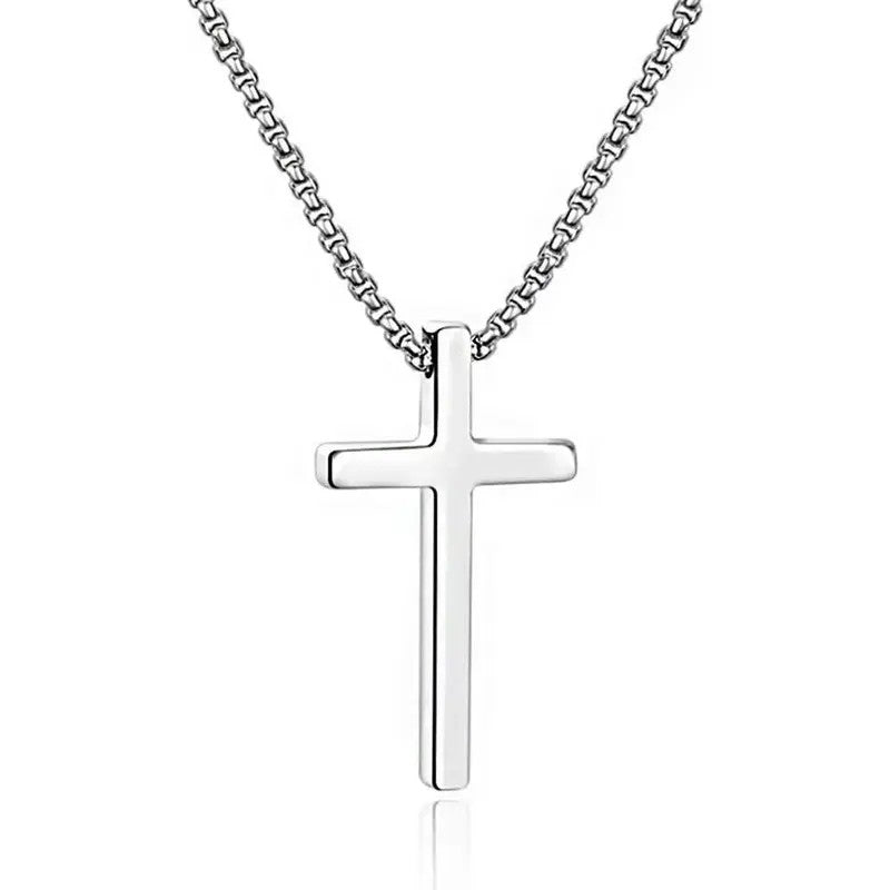 Minimal Cross Necklace