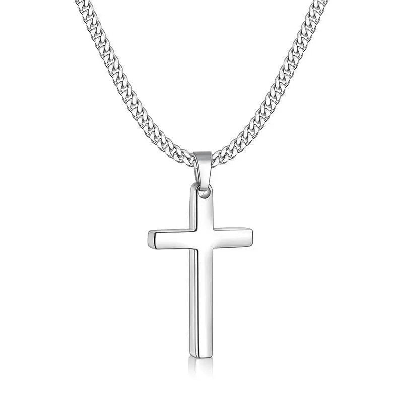 Minimal Cross Necklace