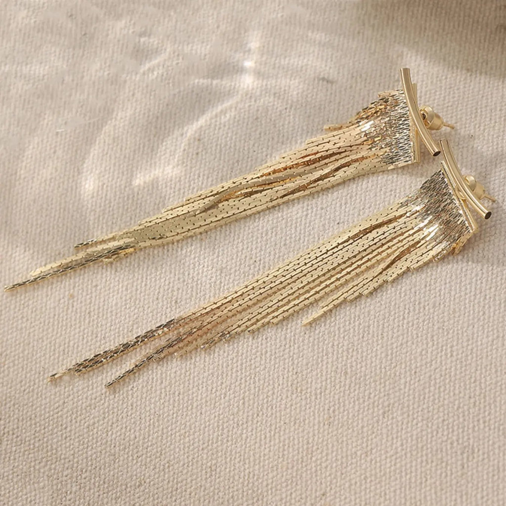 Boho Geometric Fringe Earrings