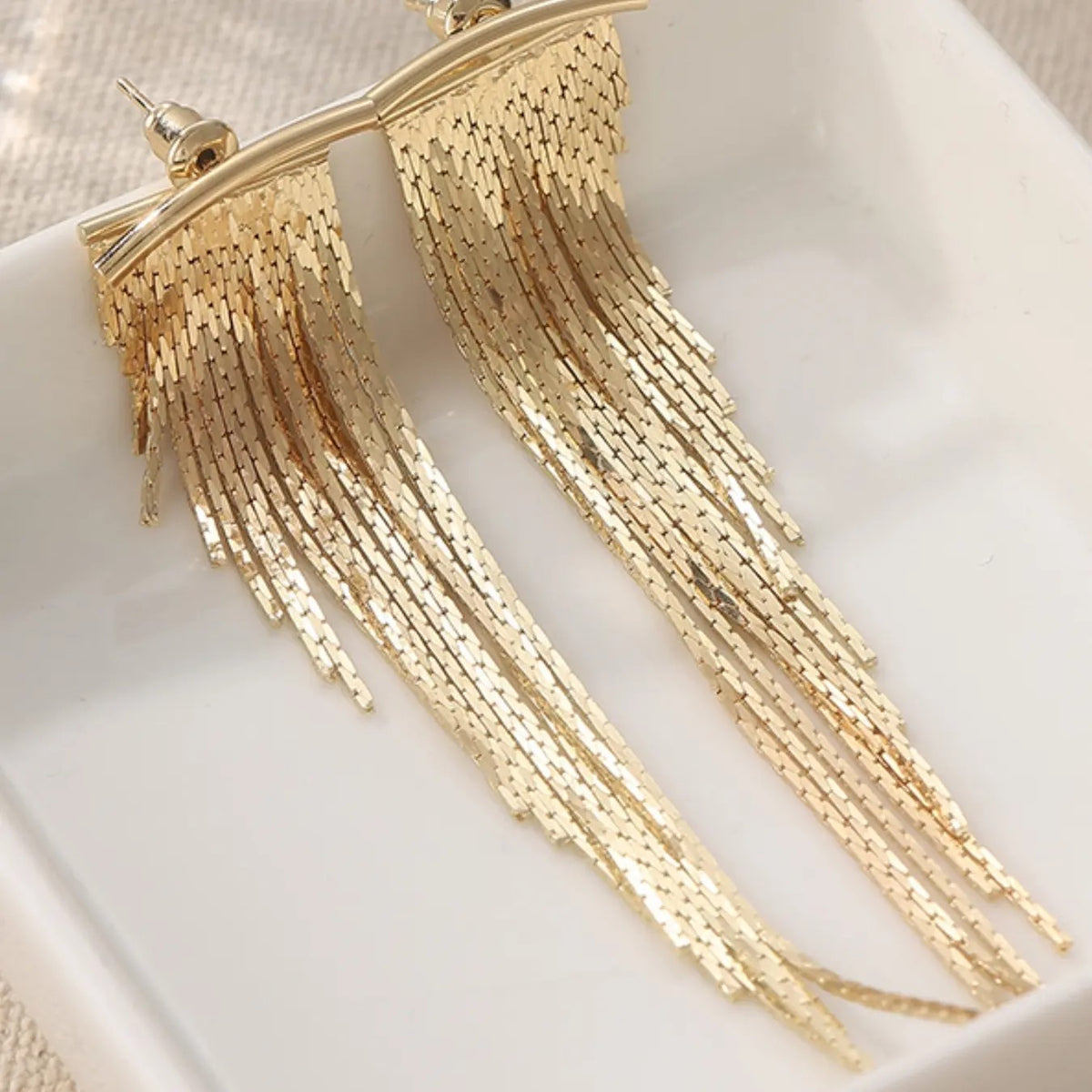 Boho Geometric Fringe Earrings
