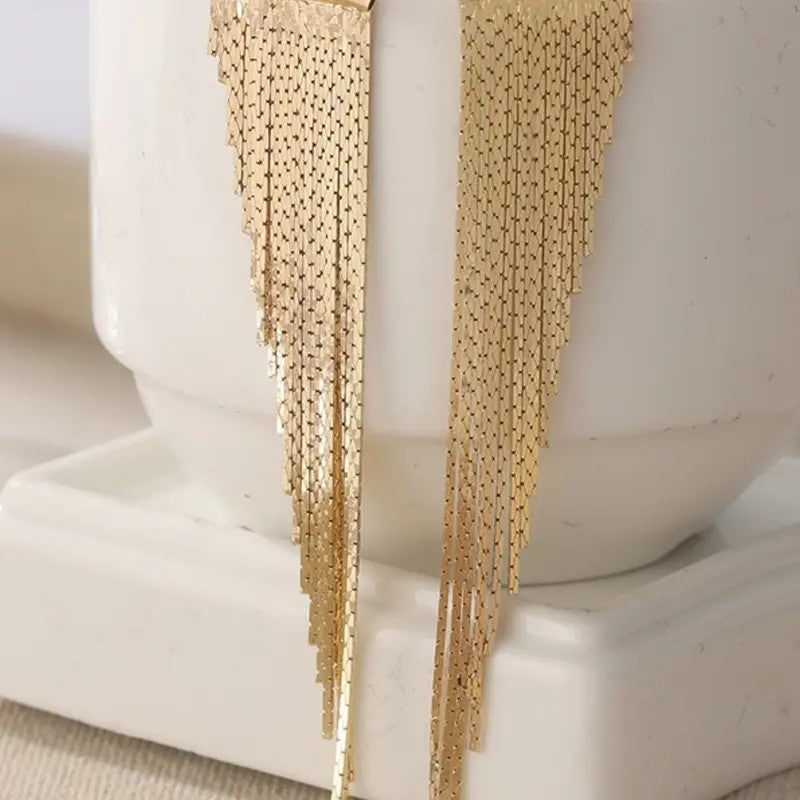 Boho Geometric Fringe Earrings