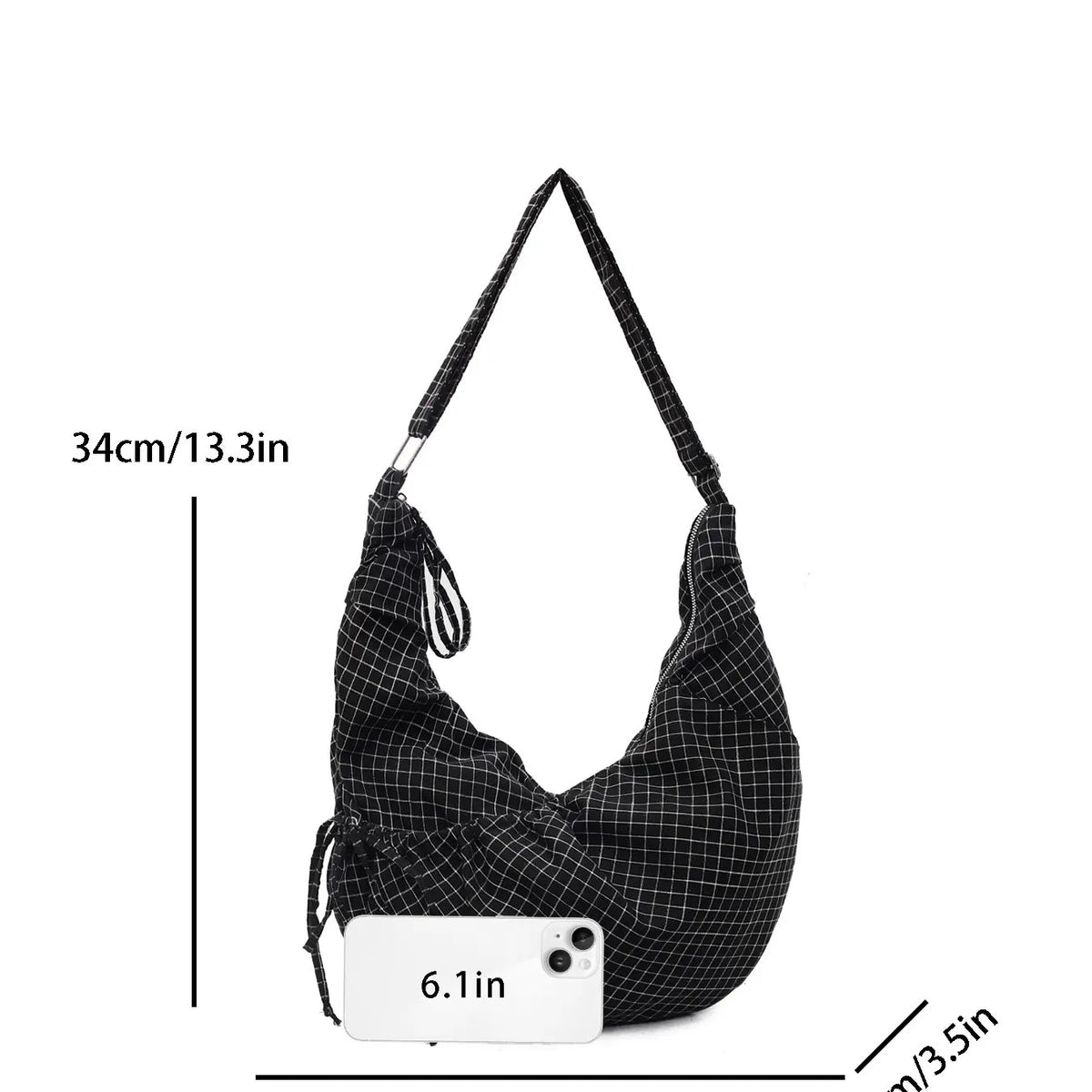 Minimal Plaid Shoulder Bag