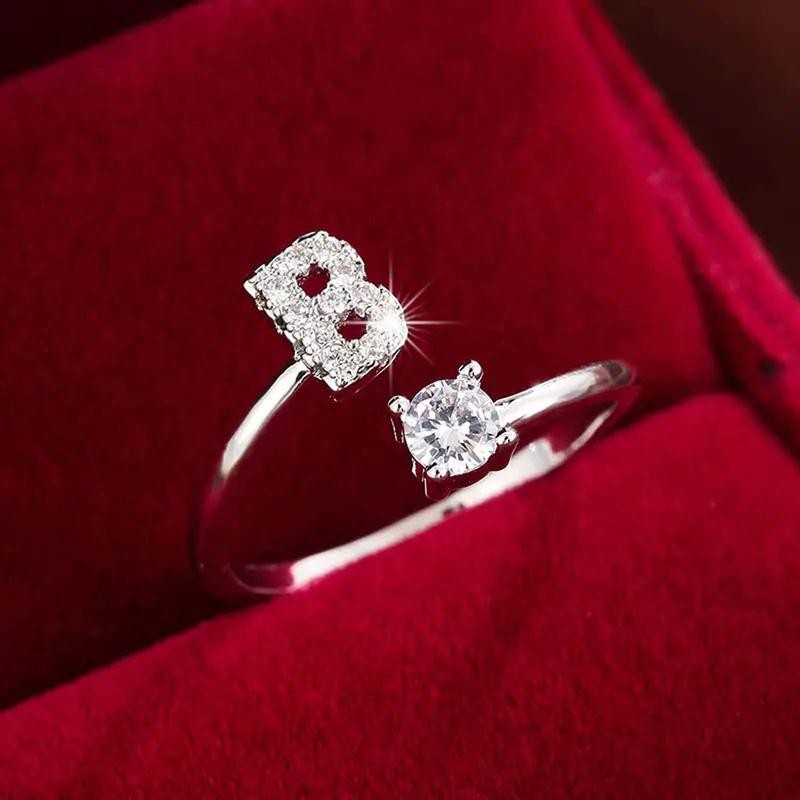 18k Dainty Initial Ring