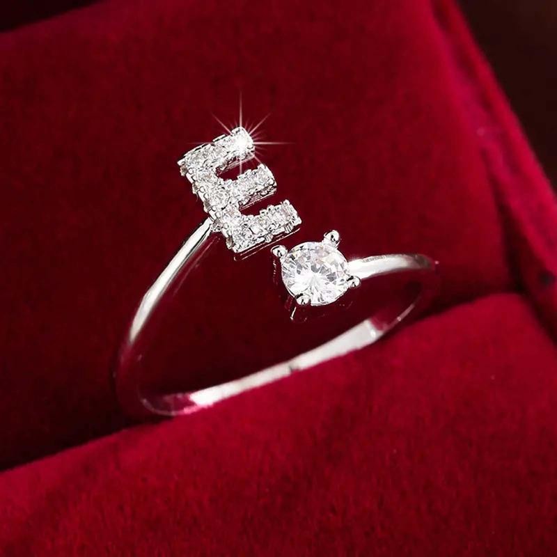 18k Dainty Initial Ring