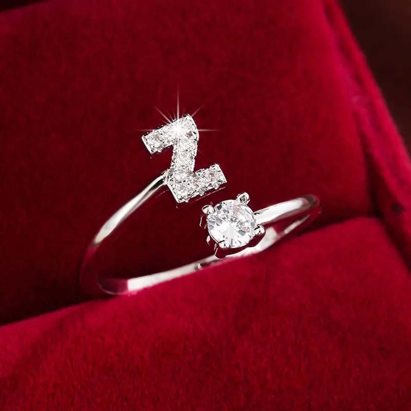 18k Dainty Initial Ring