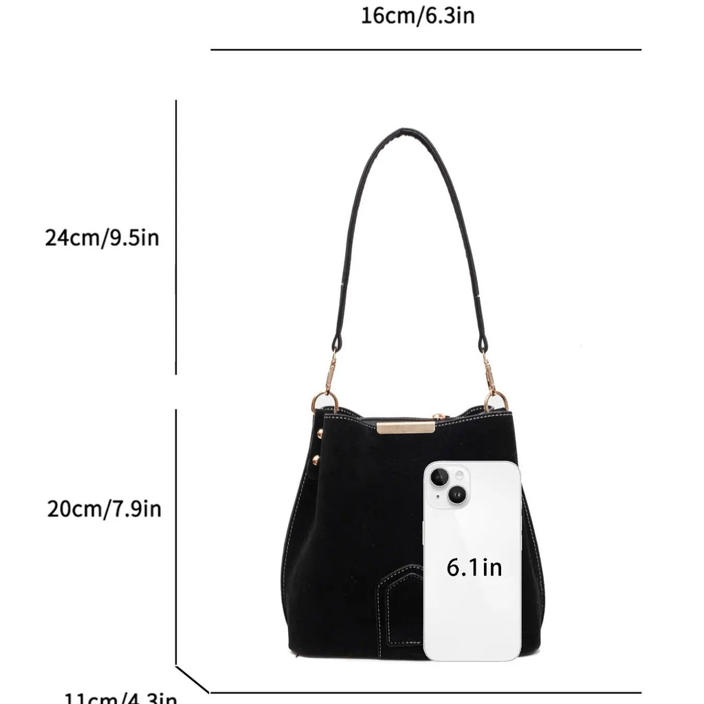 Elegant Suede Crossbody Bag