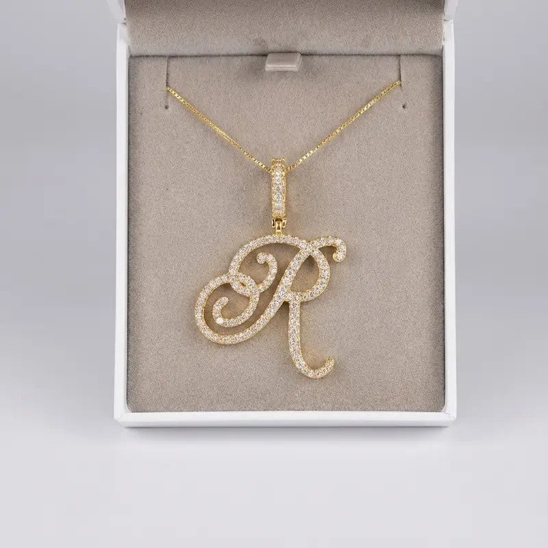 18k Elegant Initial R Necklace