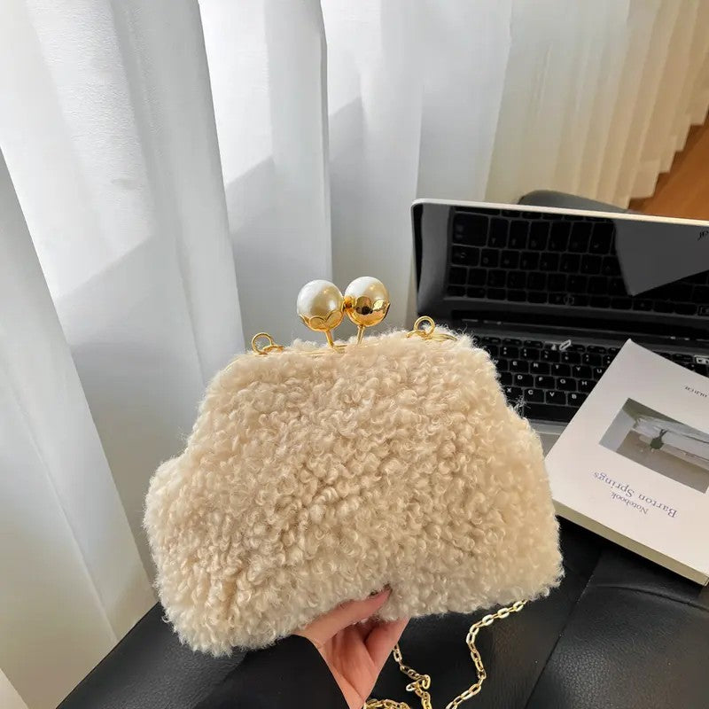 Plush Pearl Crossbody Bag