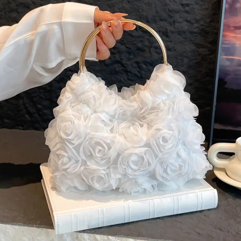 Elegant Floral Rose Handbag