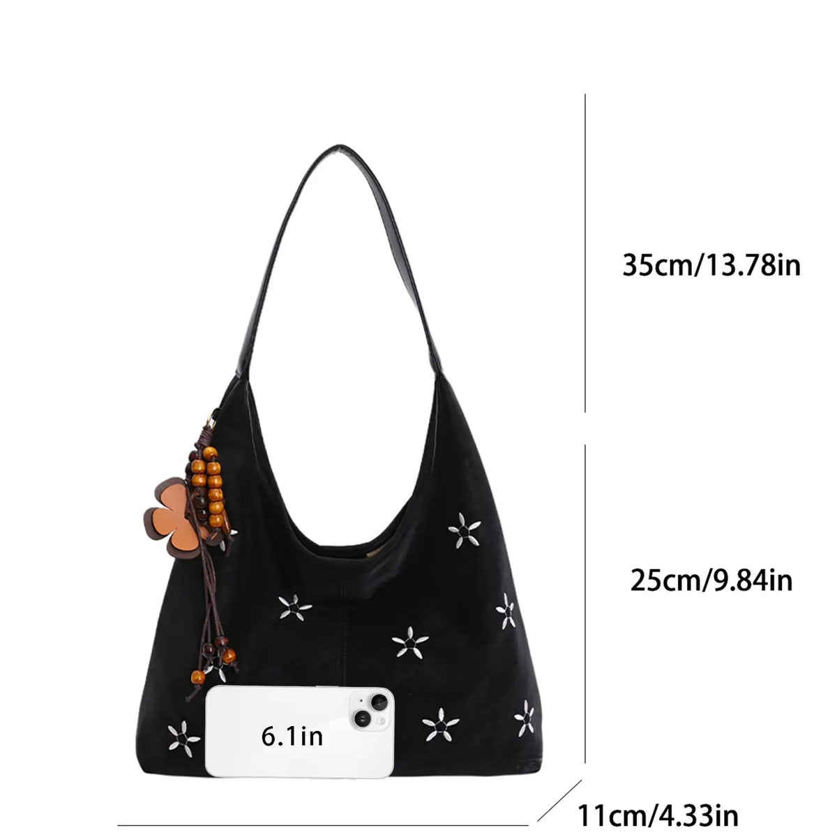 Floral Embroidered Shoulder Bag