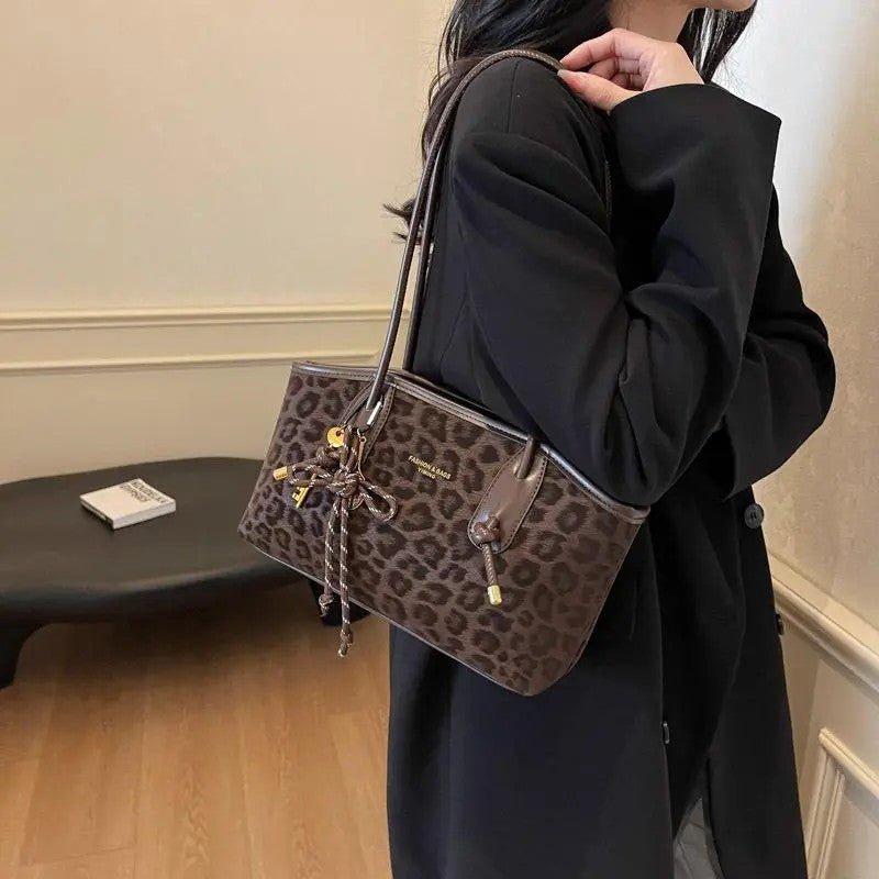 Elegant Leopard Tassel Crossbody