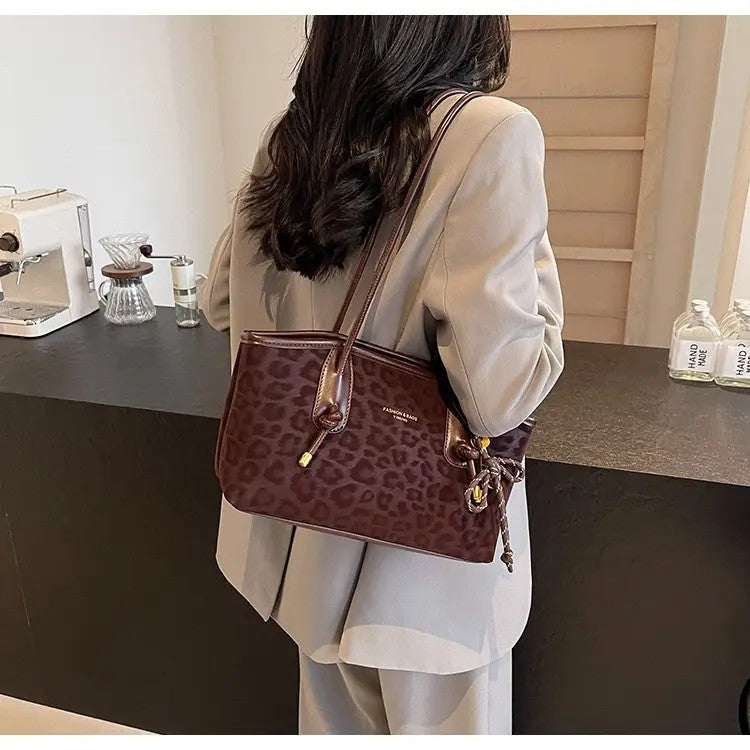 Elegant Leopard Tassel Crossbody