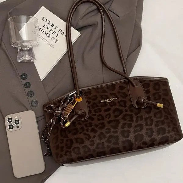 Elegant Leopard Tassel Crossbody