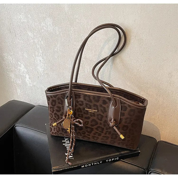 Elegant Leopard Tassel Crossbody