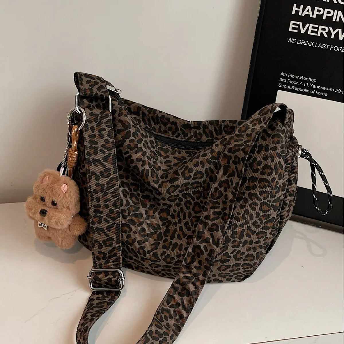 Leopard Print Crossbody Bag