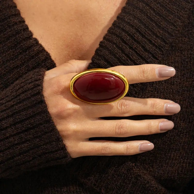 18k Elegant Oval Ring
