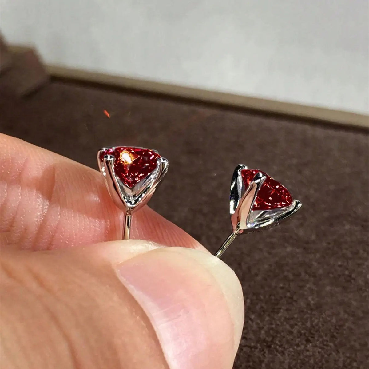 Elegant Heart Stud Earrings