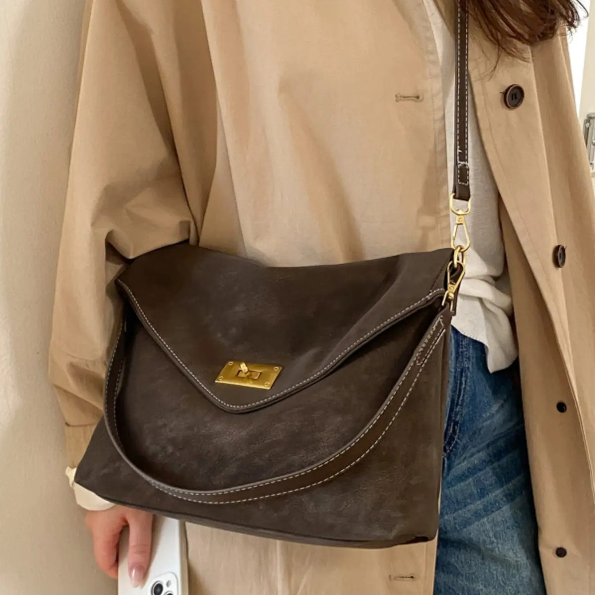 Vintage Envelope Crossbody Bag