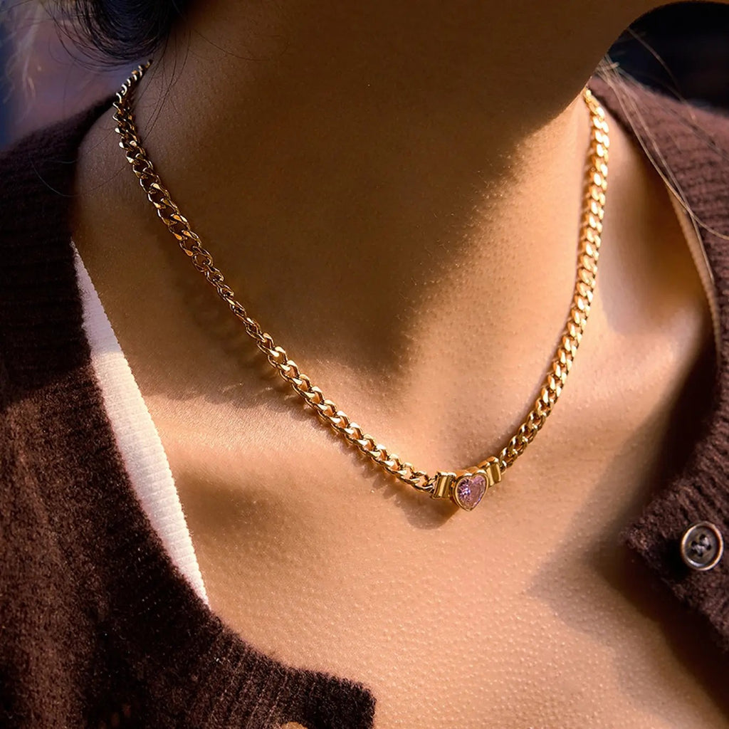 18k Elegant Heart Necklace
